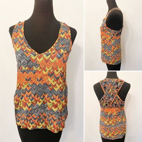 Ella Moss Tribal Printed Tank Top XS - Picture 1 of 2